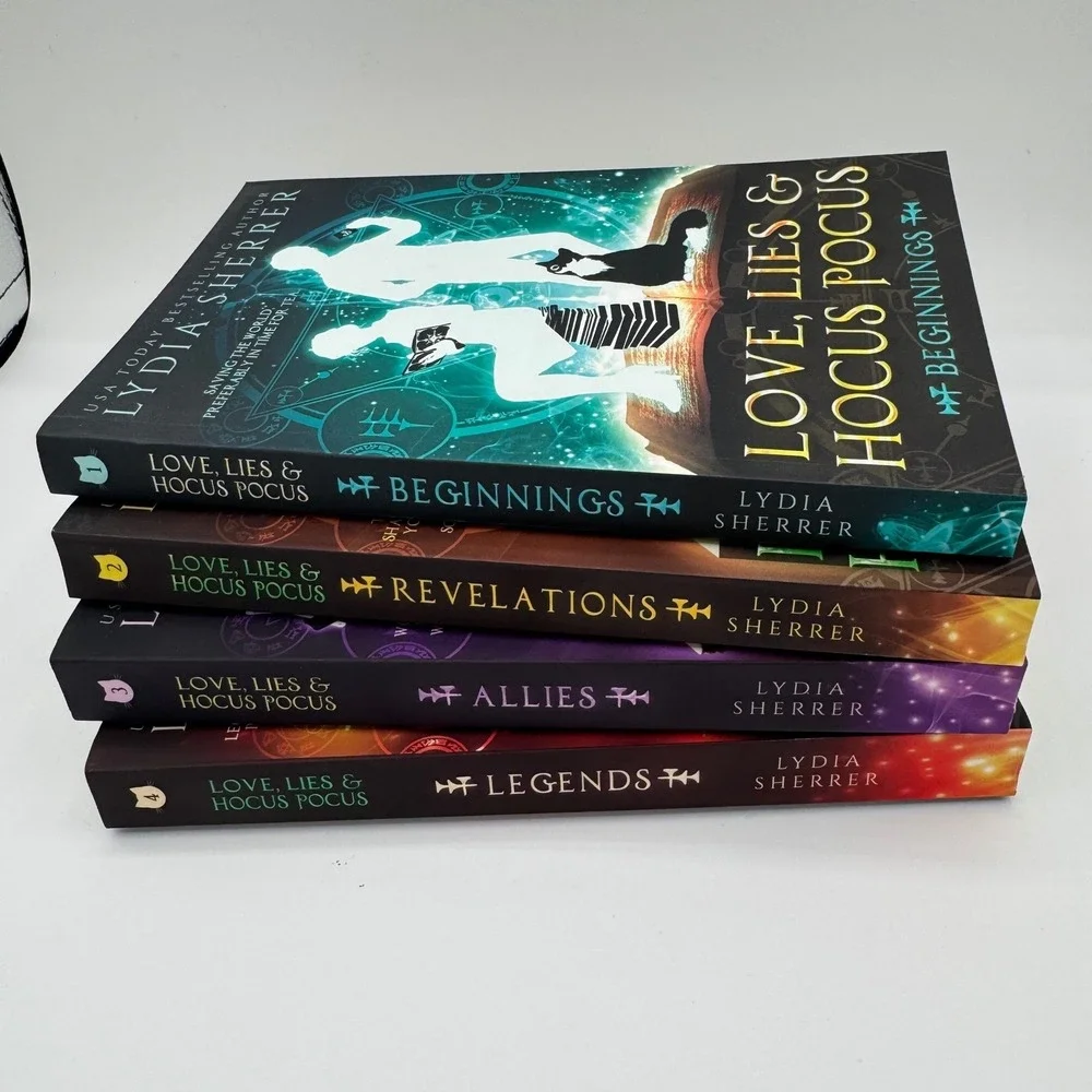 Lydia Sherrer Love Lies & Hocus Pocus Books 1-4 Lily Singer Series Paperback Set
